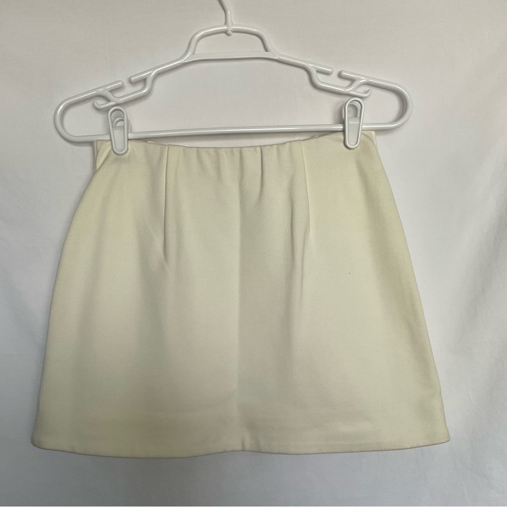 Topshop Cream A-Line Mini Skirt for Cocktail - Picture 2 of 6